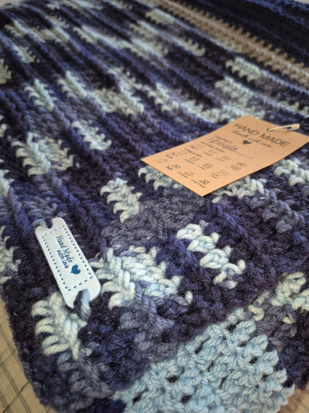 "Blueberry Viola" Crochet Blanket