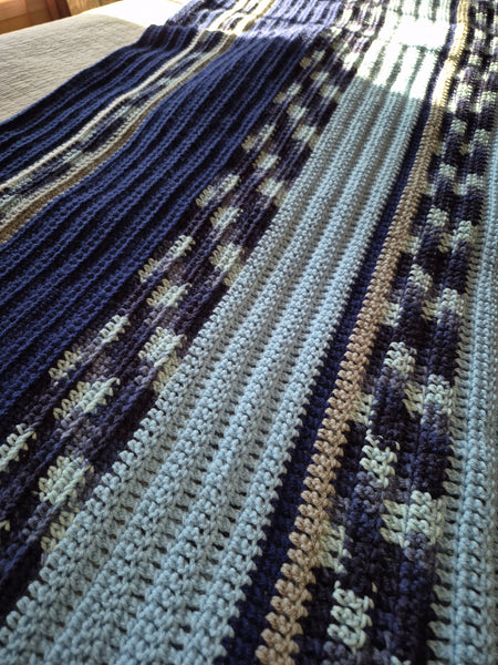 "Blueberry Viola" Crochet Blanket