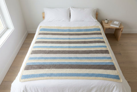 "Cornflower" Crochet Blanket