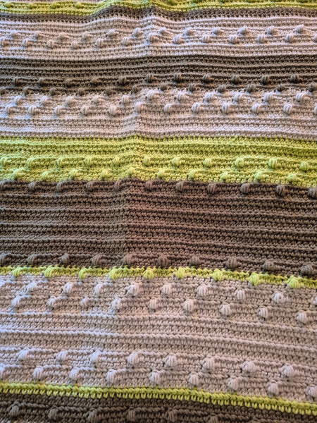 "Pistachio" Crochet Blanket