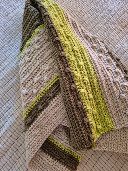 "Pistachio" Crochet Blanket
