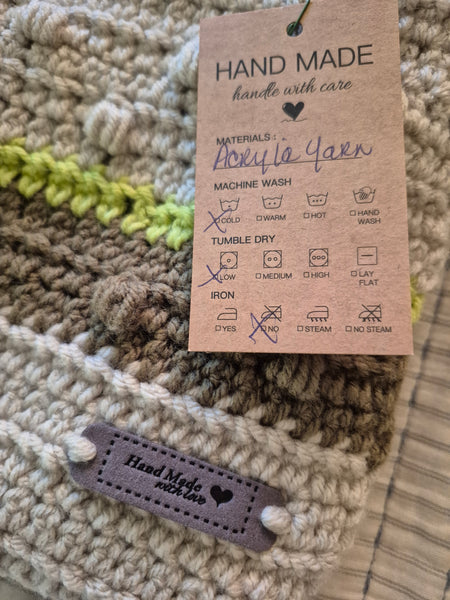 "Pistachio" Crochet Blanket