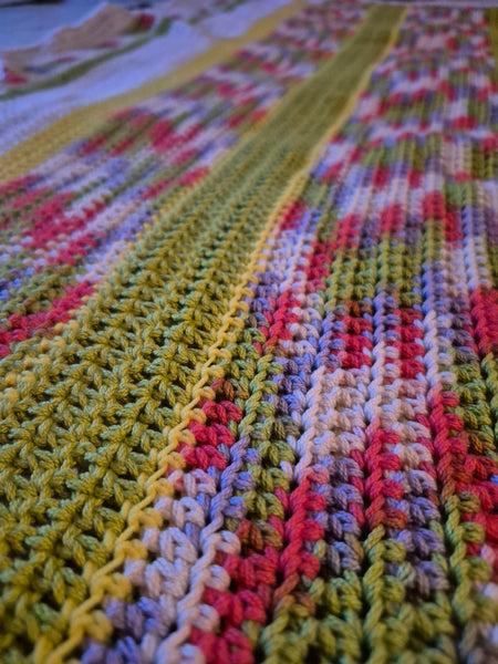 "Green Lenten Rose" Crochet Blanket