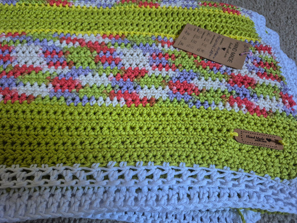 "Green Lenten Rose" Crochet Blanket