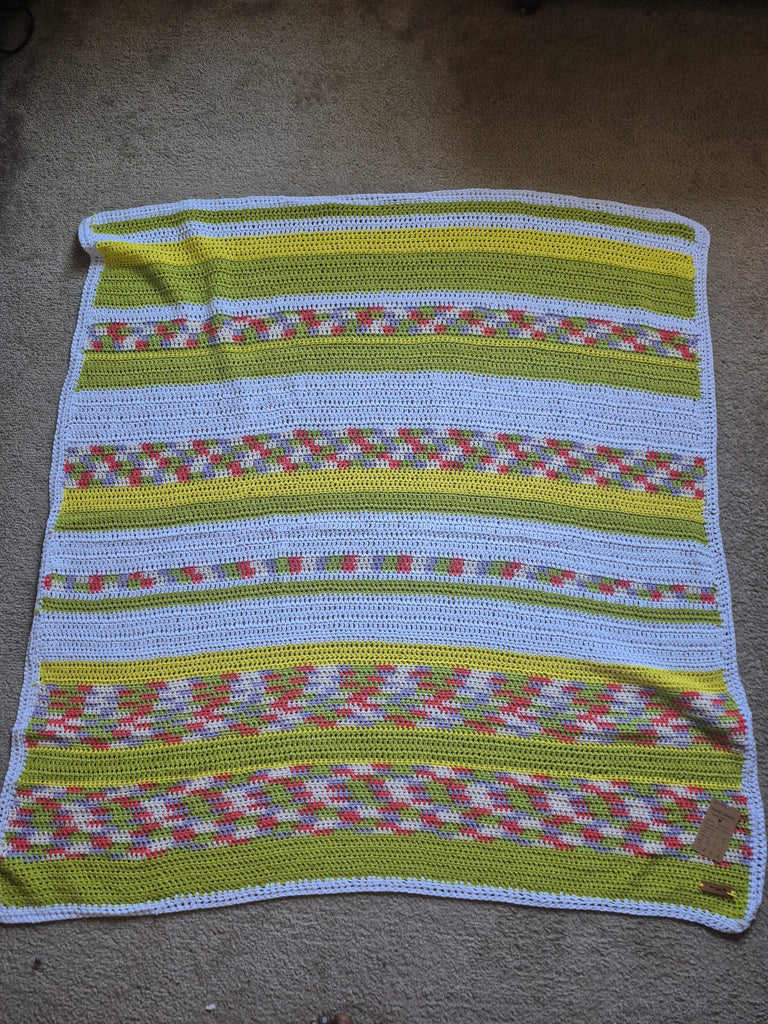 "Green Lenten Rose" Crochet Blanket