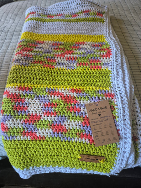 "Green Lenten Rose" Crochet Blanket