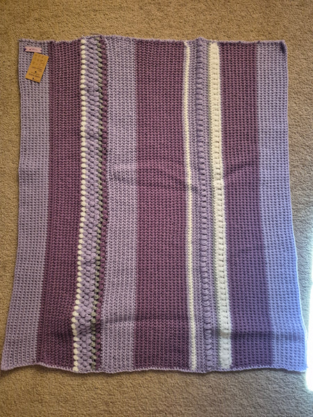"Plum Viola" Crochet Blanket