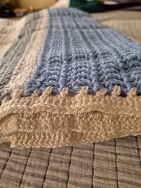 "Cornflower" Crochet Blanket