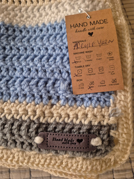 "Cornflower" Crochet Blanket