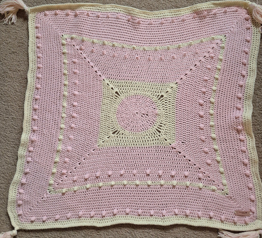"Pink Rosemary" Crochet Blanket