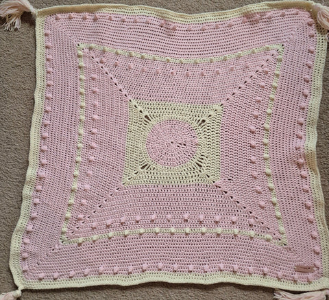 "Pink Rosemary" Crochet Blanket