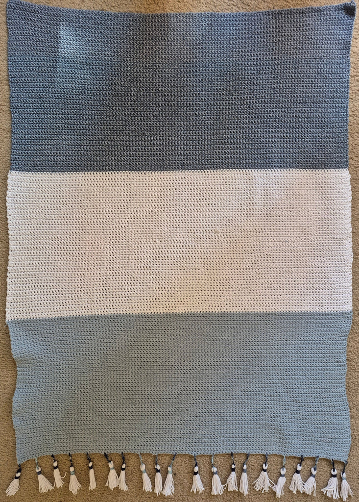 "Blue Mist" Crochet Blanket