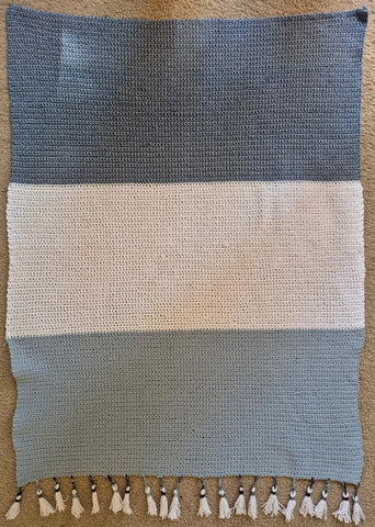 "Blue Mist" Crochet Blanket