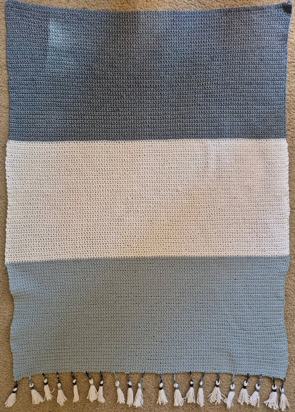 "Blue Mist" Crochet Blanket