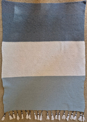 "Blue Mist" Crochet Blanket