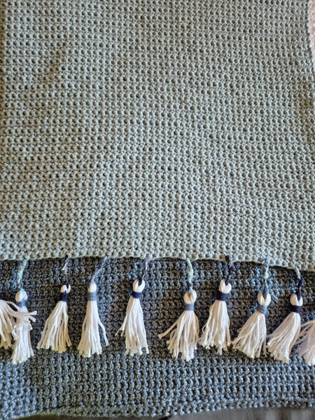 "Blue Mist" Crochet Blanket