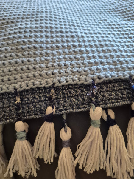 "Blue Mist" Crochet Blanket