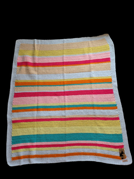 "Raspberry Sorbet" Crochet Blanket