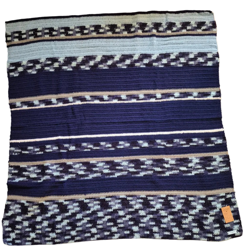 "Blueberry Viola" Crochet Blanket