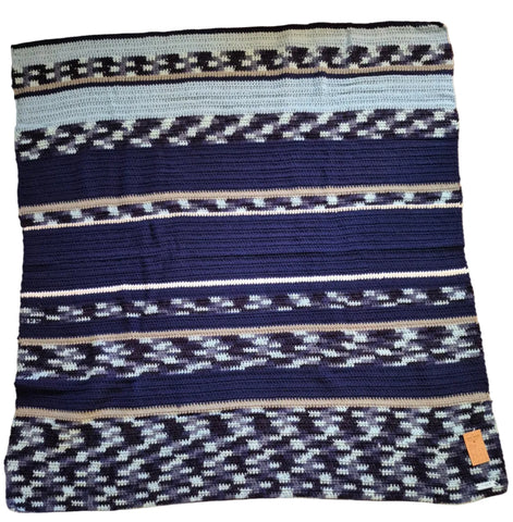 "Blueberry Viola" Crochet Blanket