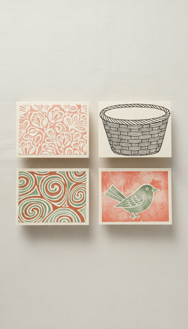 Handmade Greeting Card—Textured Florals