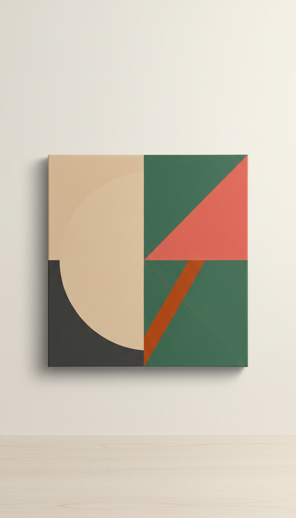 Acrylic Canvas Painting—Sunburst Abstract