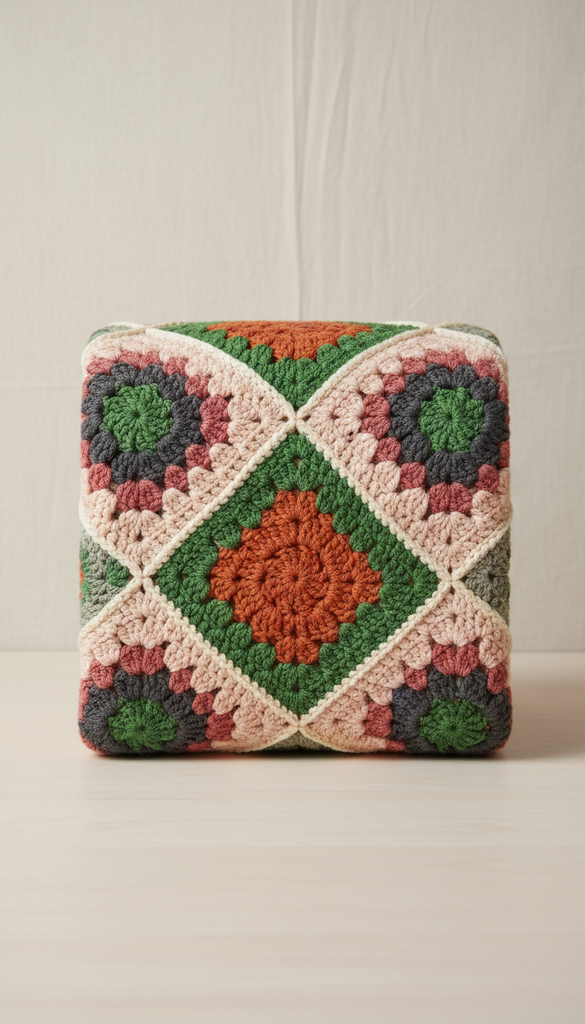 Crochet Wall Hanging in Jewel Tones