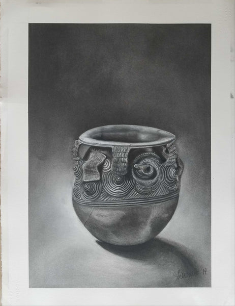 Original Framed Charcoal Drawing "Nok II"