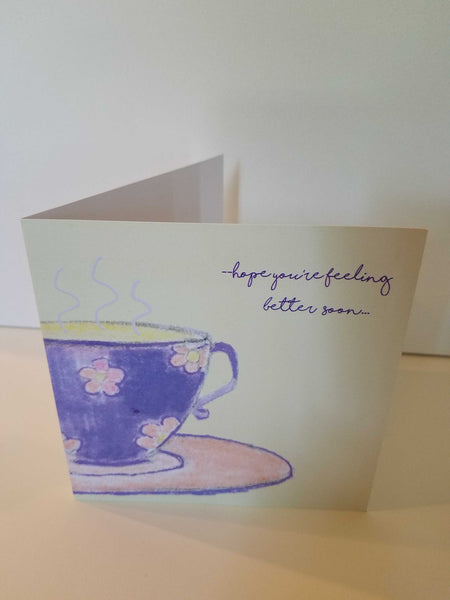 Cup of Tea Get Well Greeting Card