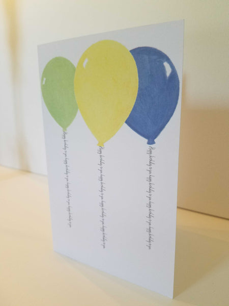 BDay Balloons Birthday Greeting Card