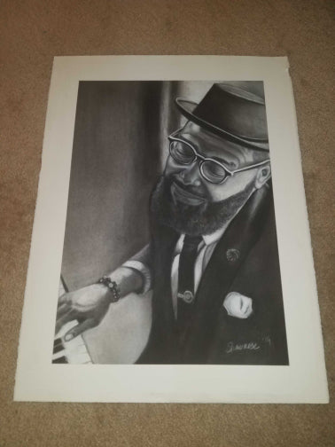 Original Framed Charcoal Drawing "Keith The Doer"