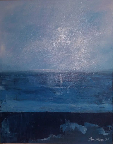 24"x30" Original Acrylic Painting "Blues 1"