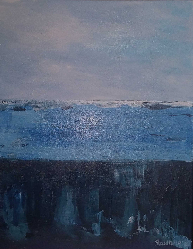 24"x30" Original Acrylic Painting "Blues 2"