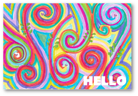4 Pack Say Hello All Occasion Note Cards