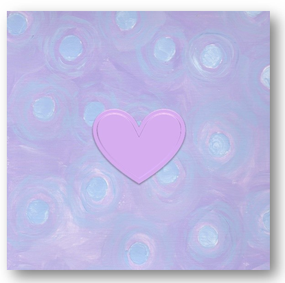 Perfect Lavender Heart Baby Greeting Card
