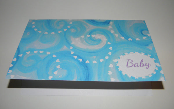 Cloud of Hearts Baby Greeting Card