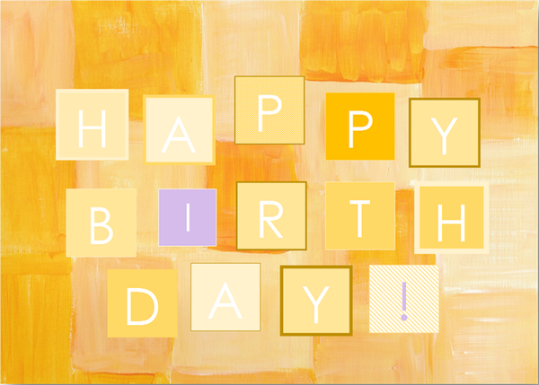 Sunny Yellow Birthday Greeting Card