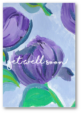 Perfect Purple Get Well Greeting Card