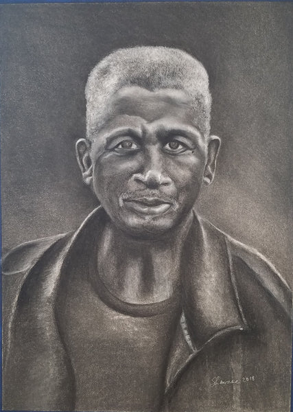 Original Framed Charcoal Drawing "Haywood"