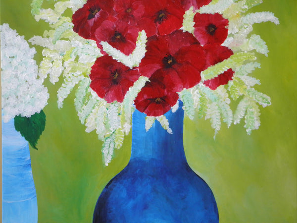 24" x 36" Original Painting "Royal Poppies"