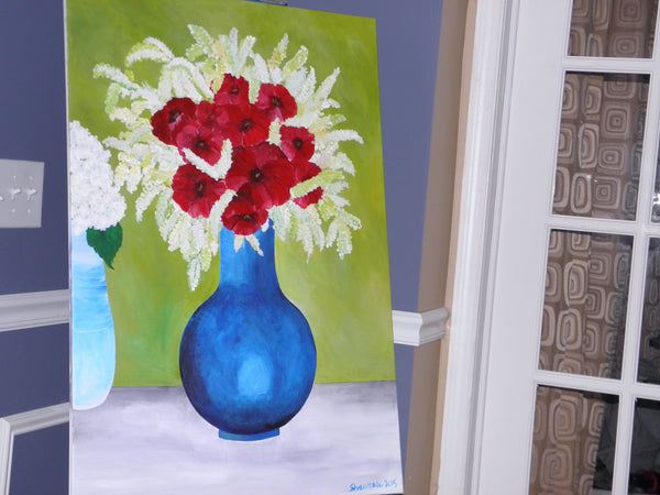 24" x 36" Original Painting "Royal Poppies"
