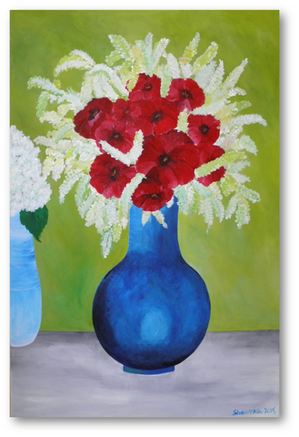 24" x 36" Original Painting "Royal Poppies"
