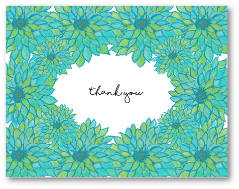 Spring Flowers Thank You Card