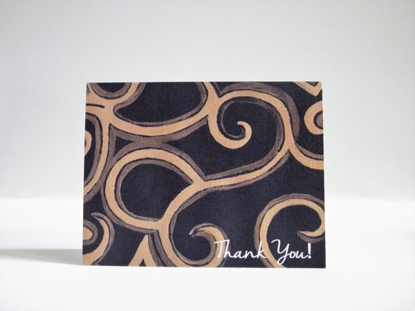 Black & Gold Thank You Card