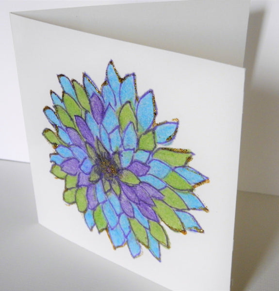 Glitter Flower All Occasion Greeting Card